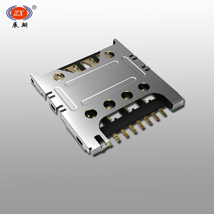 最新超薄插拔式Micro-SIM卡座连接器